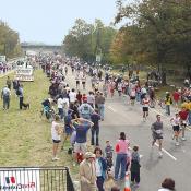 The Marine Corp Marathon was definitly the "People's race". Thousands of spectators came out to cheer on the runners.