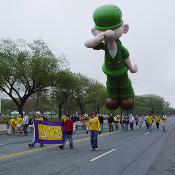 2003 Cherry Blossom Festival: "Beetle Bailey, reporting for duty!" Private Bailey follows Ronald McDonald.  
