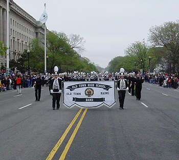2003 Cherry Blossom Festival: this is the second time that the Old Town High School Marching Band (Old Town, Maine) has been invited to perform in Washington, D.C.