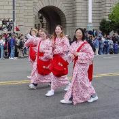 2003 Cherry Blossom Festival: Washington women take part in the celebration. 