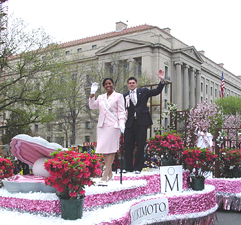 2003 Cherry Blossom Festival: hundreds of Floats decorate Constitution Avenue. 