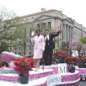 2003 Cherry Blossom Festival: hundreds of Floats decorate Constitution Avenue. 