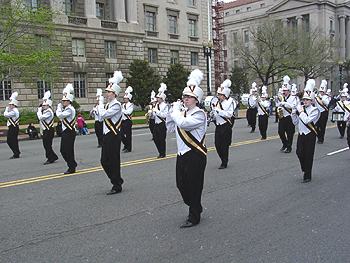2003 Cherry Blossom Festival: Principal Phil Ray sends his best in the form of Lindale, Georgia's Pepperell High School marching band.  