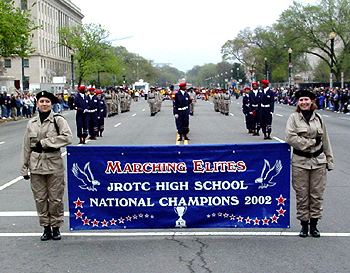  2003 Cherry Blossom Festival: Hampton, Va. sends the Marching Elites, a non-profit organization dedicated to guiding tomorrow's leaders.   