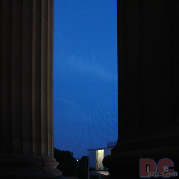 Mellon Columns at twilight