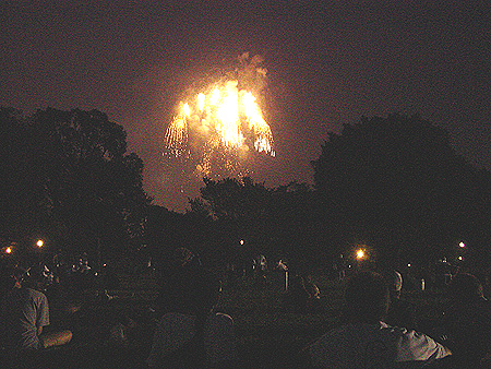 The fireworks display was really extensive