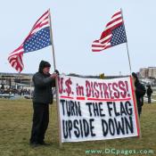 Sign - U.$. in Distress! Turn the Flag Upside Down
