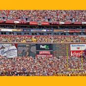 Fedex stadium is filled to its 100,000 person capacity.