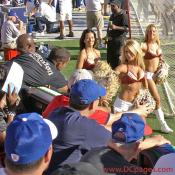 Even the Giants fans had to take a look at the Washington Redskin Cheerleaders.