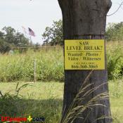 August 2, 2007 - Ninth Ward of New Orleans - Sign - SAW LEVEE BREAK? Wanted: Photos, Video, Witnesses - CALL TOLL FREE - 866-360-3065