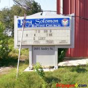 August 2, 2007 - Ninth Ward of New Orleans - Sign - King Solomon Baptist Church - TO GOD BE THE GLORY - 2601 Andry St.