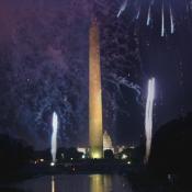 Ben Katz - Fireworks over Washington monument
