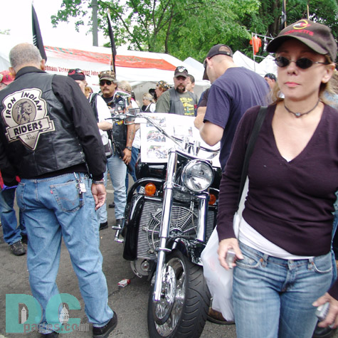 This image was taken at Thunder Alley, where a lot of special motor bikes were on display.