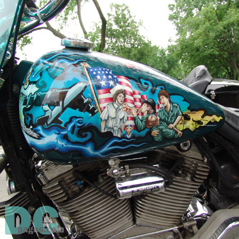 The airbrush art on this bike was done very well