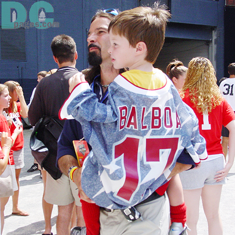 Balboa was carrying his young son wearing No. 17 BALBOA" jersey. 