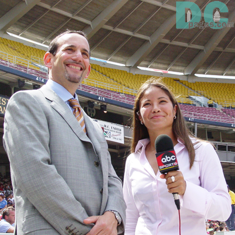"Welcome to our Nation's Capitol for the 2004 Sierra Mist MLS All-Star Weekend, as we celebrate the Past, Present and Future of American soccer" MLS Commissioner Don Garber was answering questions for the ABC SPORTS reporter.