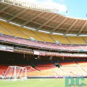 "GOOD NIGHT AND THANK YOU" After MLS ALL STAR GAME, RFK Stadium was saying good-by to tons of spectators.  