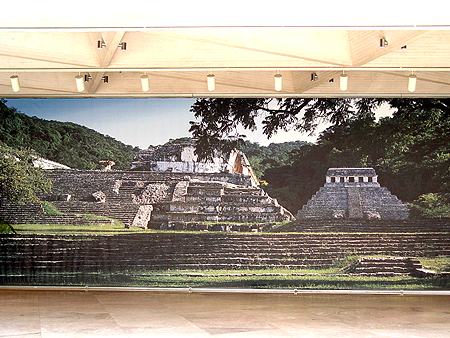 Through July 25, 2004 the National Gallery has a special exhibit on the Courtly Art of the Ancient Maya.  This is a picture of the Mayan temples at Palenque, Mexico