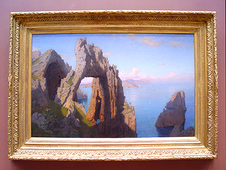 Willian Stanley Haseltine: Natural Arch at Capri, painted in 1871