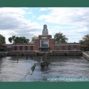 The Ellis Island ferry building was built in 1935. It was a place immigrants waited in until they were released on the the Ellis Island ferry boat to Manhatten.