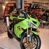 This mean green machine is Kawasaki's ZX10R. The R most definitely stands for racing.