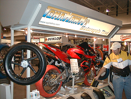 You too can have colored tires on your motorcycle. TomaHawk Motorcycle Tires provide a selection of nine different colors, rock on.