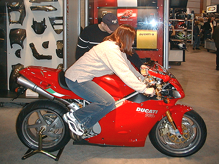 The 2004 Ducati 998s Superbike seems to be in motion even when at rest. 