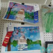 Cherry Blossoms was a popular theme at the Montgomery County fair art contest.
