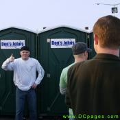 Thumbs up to Don's Johns and the Shamrock Festival committee for having enough clean latrines. 