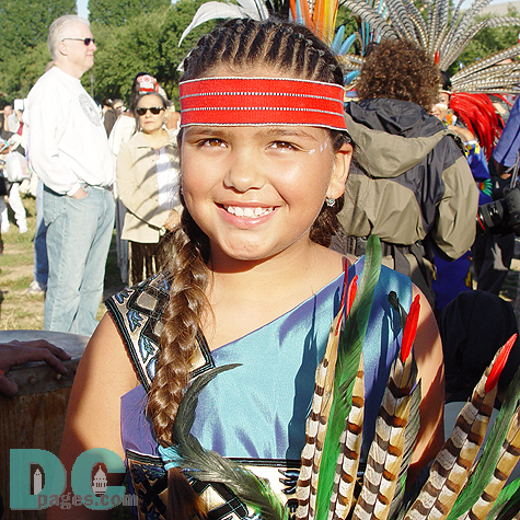 A cute young Native American girl.