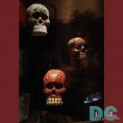 Mexican Papier-Mâché Skulls created for the Day of the Dead in Mexico on display at the National Museum of the American Indian.