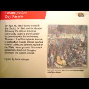 Illustration of Emancipation Day Parade, 1866 Figures by Anna Johnson