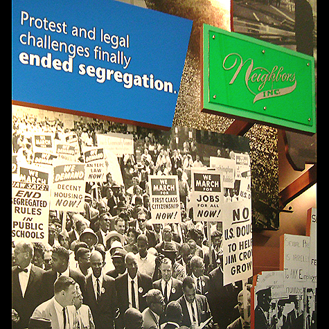 1963 March on Washington: On August 28, 1963, 250,000 people, including many Washingtonians, came to the capital to demand civil rights legislation in the March on Washington for Jobs and Freedam. It was at this historic event that Martin Luther King, Jr. delivered his "I Have A Dream Speech." A. Philip Randolph and others organized the march nationally. A strong local contingent led by Reverend Walter Fauntroy found housing for participants and courted local media. 