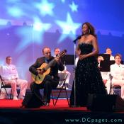 World-renowned opera singer Denyce Graves sings 'America the Beautiful' with amazing grace during the second annual Washington, D.C., Freedom Walk at the Pentagon, Sept. 10, 2006. 