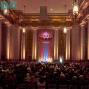 Inside view of Andrew W. Mellon Auditorium during Philip Merrill memorial service.