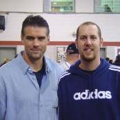 Kostas hangs out with former Caps defenseman Joe Reekie.