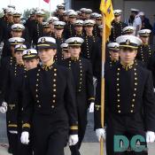 Cadets march into Navy-Marine Corps Memorial Stadium.
