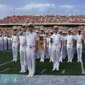 Cadets saluting America