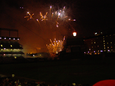 That was an amazing fireworks show to end a spectacular game! DCpages would like to thank Chris "Squidman" Hulton and the Baltimore Orioles staff for making this gallery possible.