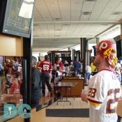 A true Redskin fan watches the announcement of Sean Taylor.