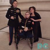 Heroes Red White and Blue Ball. Wounded Servicemember