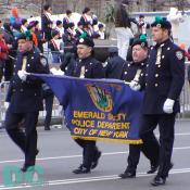The NYPD Emerald Society Pipes and Drums is comprised of New York City Police officers
with Irish heritage.