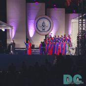 The Eastern High School Choir joins singer Yolanda Adams during a performance at the 'Celebration of Freedom' concert on the Ellipse.
