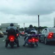 The dark rainy weather did not stop people from all around the nation to meet in DC for the annual Rolling Thunder event.