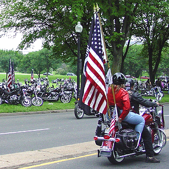 In the morning, riders endlessly came cruising into DC.