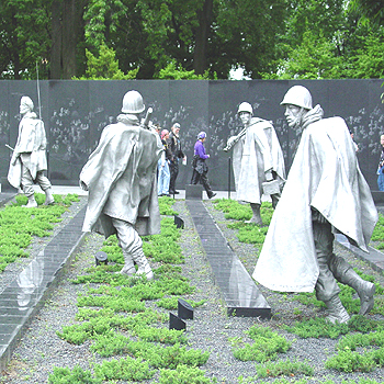 The Korean War Memorial was very surrealistic.