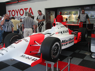 An upclose view of an Indy Race Car