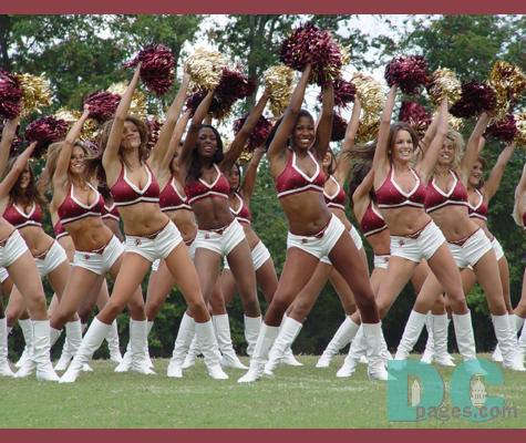Redskins cheerleaders Jamilla, Christy and Jennifer will be featured in the September issue of Maxim magazine.