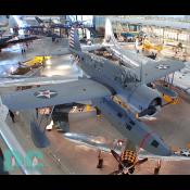 An airplane at the Steven F. Udvar-Hazy Center affectionately known as the "Water Bird"