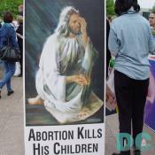 Jesus Christ Sign. Abortion Kills His Children